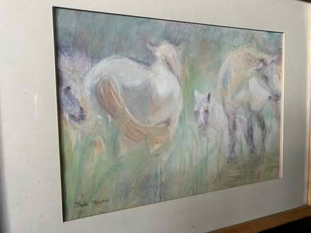 Photo of free Original Artwork Of White Horses (Furness Vale SK23) #3