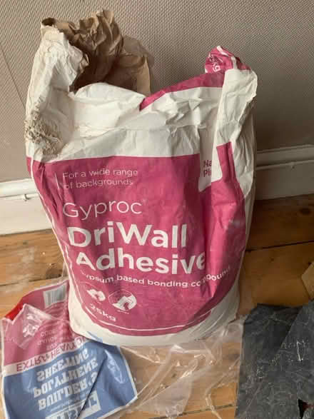 Photo of free Wall adhesive and plaster (M32) #1