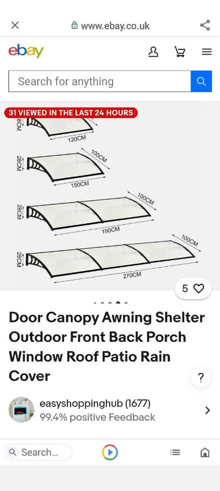 Photo of free Door rain cover (West Ashling PO18 8DS) #1