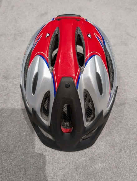 Photo of free Adjustable Bicycle Helmet 54-60cm Silver/Red/Blue (Raynes Park SW20) #1