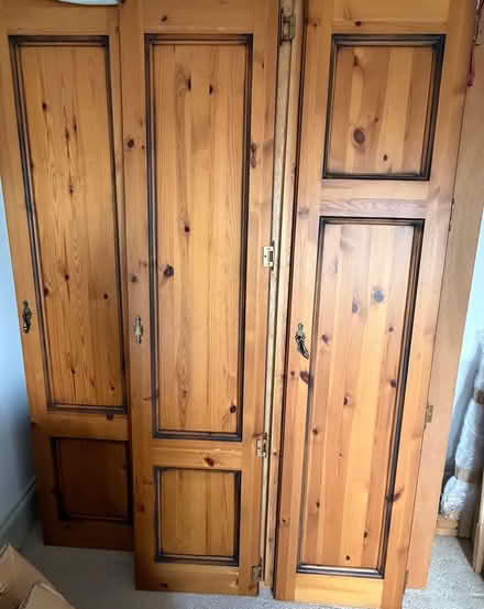 Photo of free Westminster Pine 3 door wardrobe (Glusburn) #1