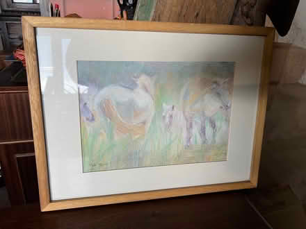 Photo of free Original Artwork Of White Horses (Furness Vale SK23) #1