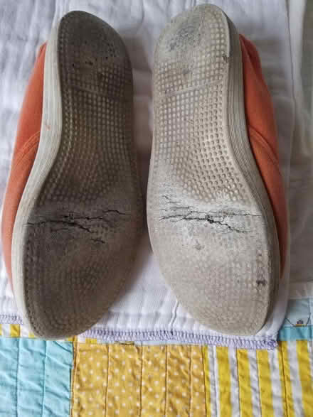 Photo of free Orange plimsoll shoes size 5 (Gloucester) #4