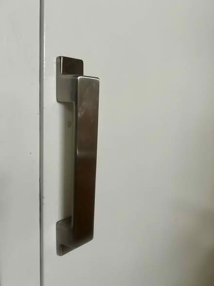 Photo of free 28 4” brushed nickel handles (Walnut Creek) #3