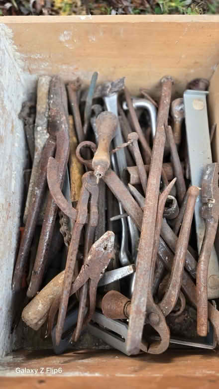 Photo of free Large box of old tools (Crawley Down RH10) #1
