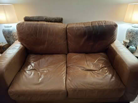 Photo of free 2 x 2 seat leather sofas (Hastings TN34) #4