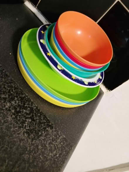 Photo of free Plastic toddler plates and bowls (Index street L4) #1