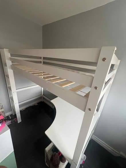 Photo of free Kids wooden bed with desk (Norwich) #1