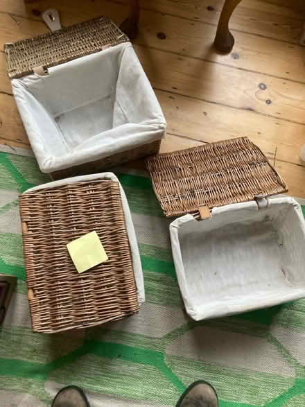 Photo of free 3 wicker baskets with lids (Seven sisters near overground) #1