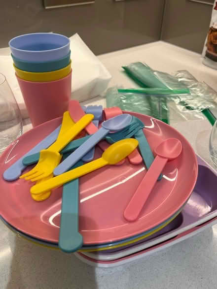 Photo of free Kids plates, cups and cutlery (Queenstown Road SW8) #1