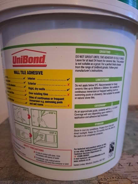 Photo of free Tile adhesive (Seaside BN22) #4