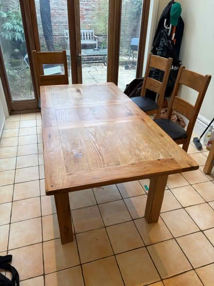 Photo of free Extendable Oak Table and Chairs (SW12) #1