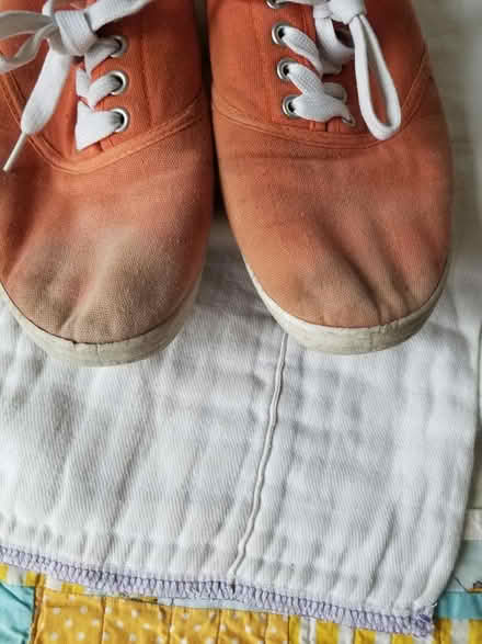 Photo of free Orange plimsoll shoes size 5 (Gloucester) #3