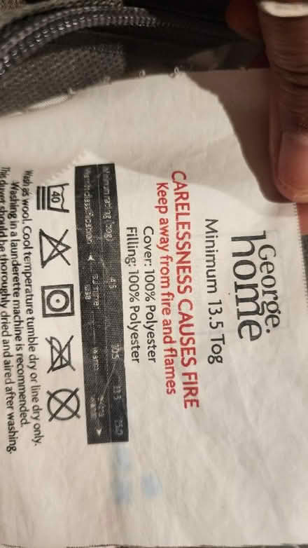 Photo of free King size 13.5 tog Duvet (Swindon SN1) #2