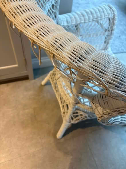 Photo of free White Whicker Chair (Finchampstead RG40) #2