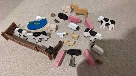 Photo of free Wooden farm animal set (Queens Park MK40) #1