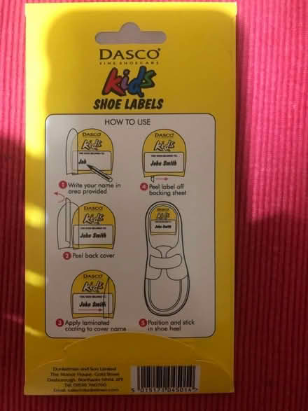 Photo of free Kids shoe labels (Highway SL6) #2