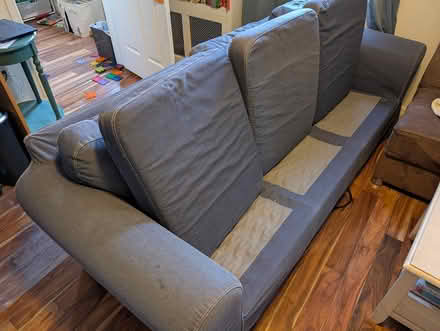 Photo of free Blue 3-4 Seater Couch (146th & Amsterdam Ave) #2