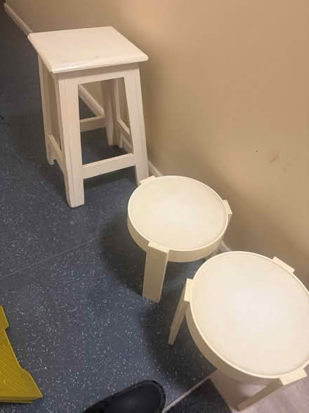 Photo of free Wooden Stool &Round Stacking Tables (Kingswood BS15) #1