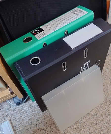 Photo of free 2 Lever Arch files/ 1 A5 binder (West Bedhampton PO9) #1