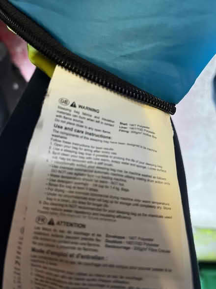 Photo of free Sleeping bag (Withington M20) #4