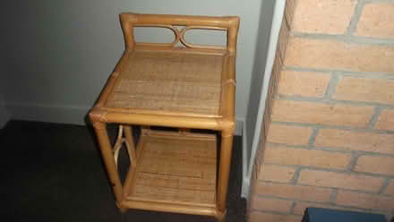 Photo of free bamboo table / magazine / device shelf (AB10) #1