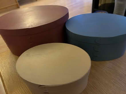 Photo of free Trio of oval storage boxes (Barkham RG41) #1