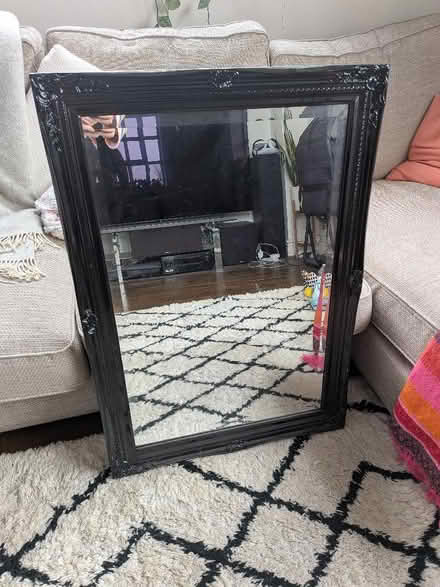 Photo of free Large black framed mirror (St Albans AL1) #1