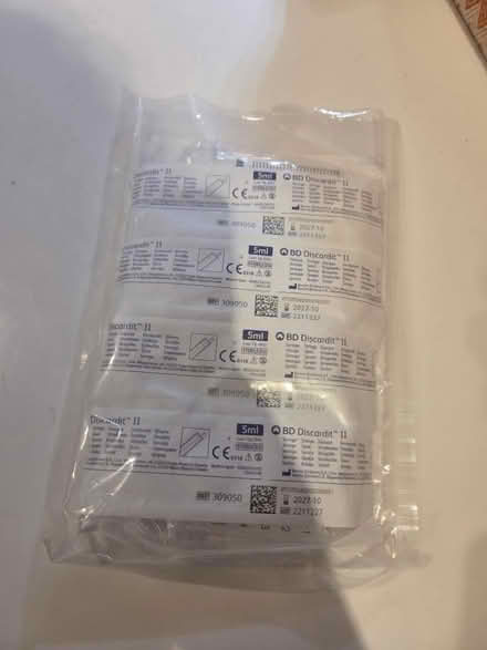 Photo of free 9x 5mm Syringes (Prestwich M25) #2