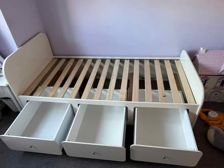 Photo of free White wooden single bed (Manningtree CO11) #2