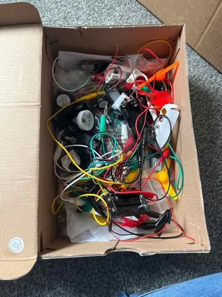 Photo of free Box of kids electronic circuit bits (Cheadle Hulme SK8) #1