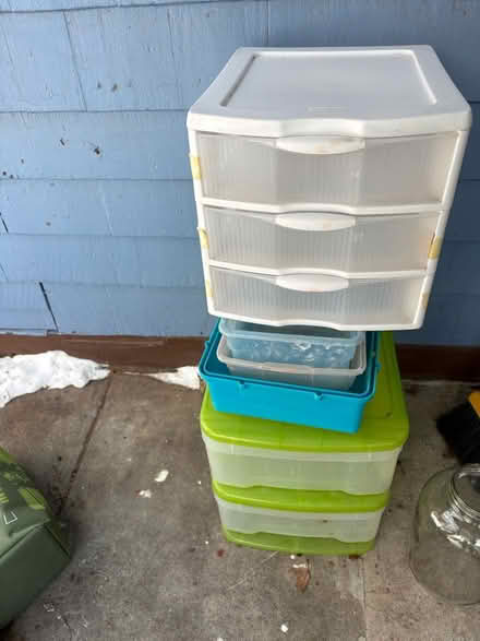 Photo of free plastic drawers, plastic containers (Roxbury) #1