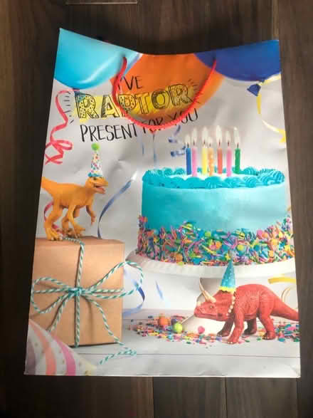 Photo of free Large dinosaur gift bag (Latchford WA4) #1