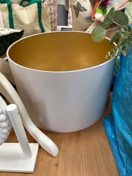 Photo of free White drum lampshade gold interior (W3 Acton) #1