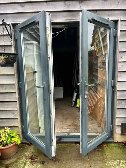 Photo of free Plastic patio doors (Stamford) #1