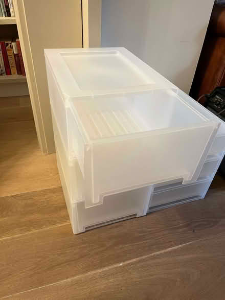 Photo of free 2 sets of plastic drawers (A4 paper size). (Shepherds Bush W14) #2