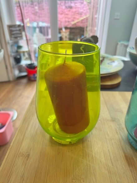 Photo of free Two glass candle vases (Dawlish Devon EX7) #2