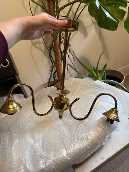 Photo of free Vintage brass ceiling lamp (GU14) #2