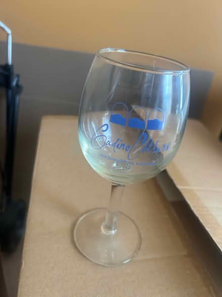 Photo of free Assorted wine glasses with logos (Damascus,MD) #2
