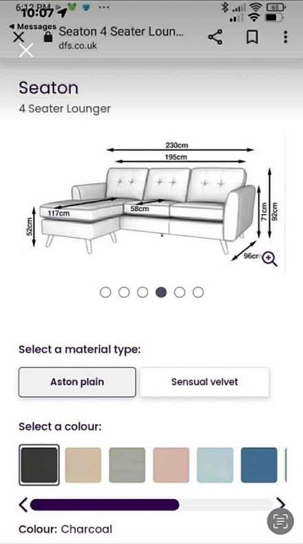 Photo of free Chaise end/corner sofa in dark grey (Maidstone ME14) #2