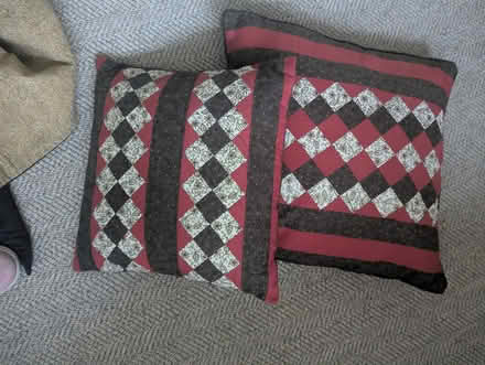 Photo of free Quilt and two cushions. All patchwork hand made. (Poplars SG2) #1