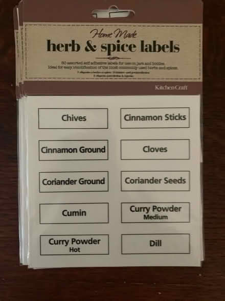 Photo of free Spice labels (Southport PR8) #1