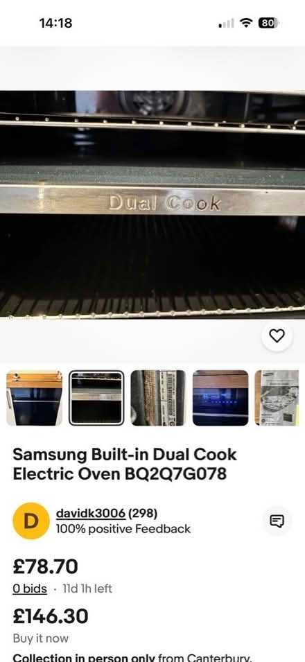 Photo of free Samsung Dual Cook Integrated oven (CT4) #3
