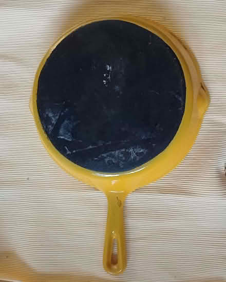 Photo of free Yellow cast iron fry pan. (Sydenham SE26) #1