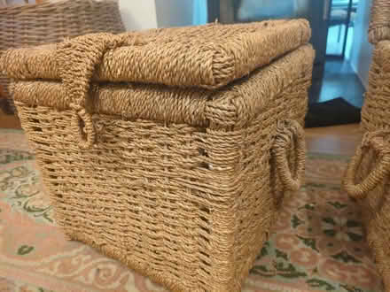 Photo of free Two rattan storage cubes (Malvern Wells WR14) #1