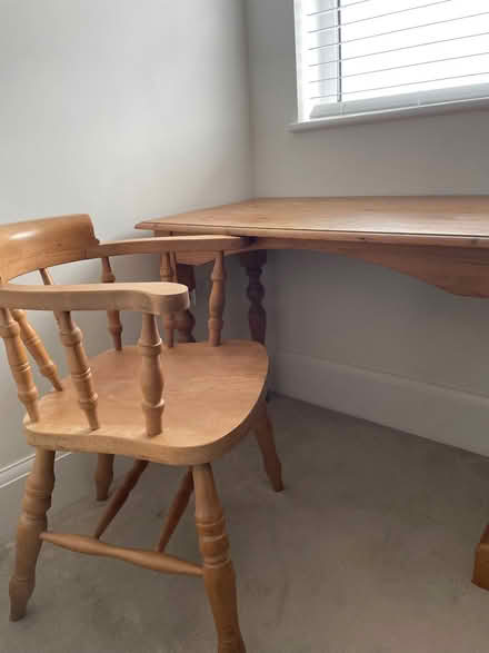 Photo of free Wooden desk and chair (North Tonbridge TN9) #2