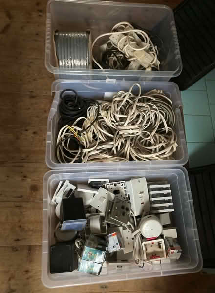 Photo of free 3 big crates of assorted electrical cables and fittings etc (Hastings TN35) #4