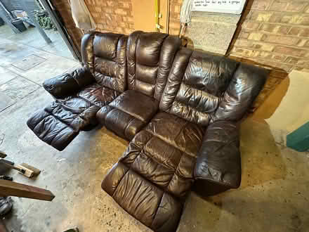 Photo of free Brown leather Sofa (Royston S71) #3