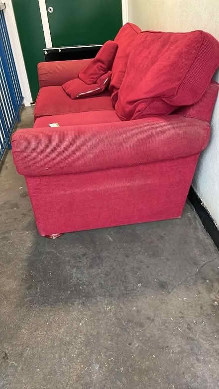 Photo of free Red sofa bed with fire label (Deptford SE8) #2