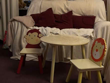Photo of free Child’s table and two chairs (Hertford SG14) #1